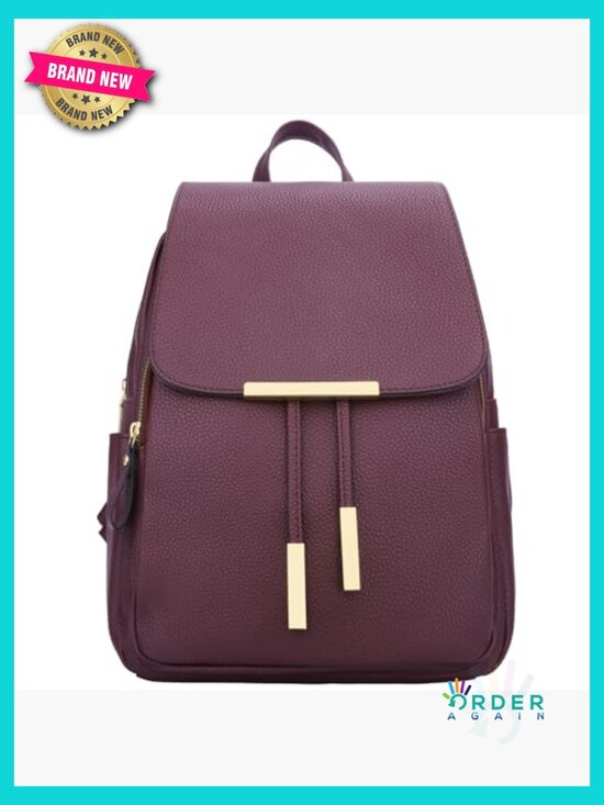 Trendy Faux Leather Backpack Purse for Women Travel Daypack Shoulder Bag main image 6